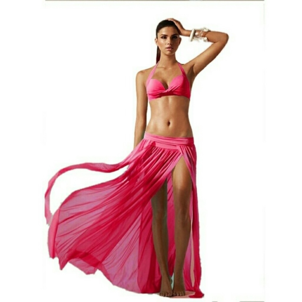 NEW! Beach Cover PINK Skirt One Size